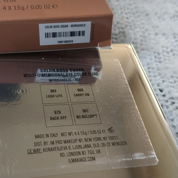 IL MAKIAGE Color Boss Squad Eyeshadow Palette in Workaholic, 1.5g X 4 6g… - Picture 14 of 15